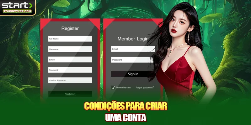 Condições para criar uma conta STARTBET