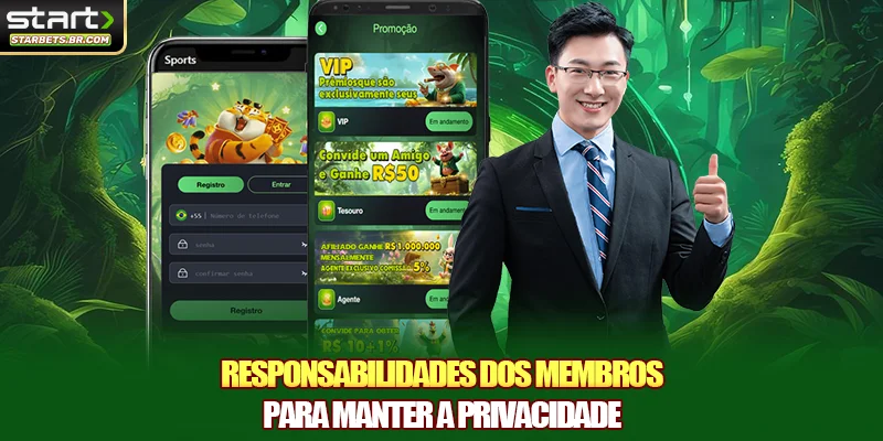 Responsabilidades dos membros para manter a privacidade
